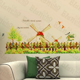 blancho bedding Windmill And Garden - Wall Decals Stickers Appliques Home D¨¦cor