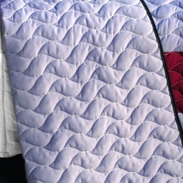 Blancho Bedding [Wine Field] 3PC Vermicelli - Quilted Patchwork Quilt Set (Full/Queen Size)