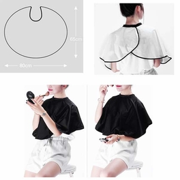 Blancho Bedding Women Makeup Apron Beauty Shawl Hair Salon Cape Barber Bibs Hair Cutting Apron(Black)