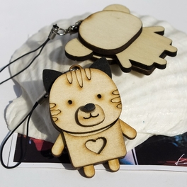 Blancho Bedding [Wooden Animals-5] - Cell Phone Charm Strap / Camera Charm Strap / Handbags Charms