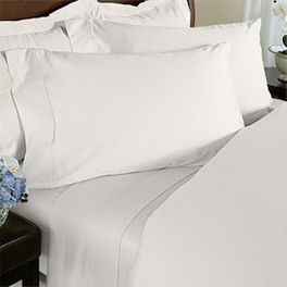 blancho bedding Wrinkle-resistant 300 Thread Count 100% Egyptian Cotton 5PC Sheet Set (Split King Size)