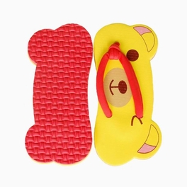 Blancho Bedding Yellow Bear Indoor Womens Flip Flops