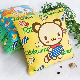 Blancho Bedding [Yellow Candy Bear] Decorative Pillow Cushion / Floor Cushion (15.8 By 15.8 Inches)