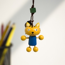 Blancho Bedding [Yellow Cat & Frog] - Cell Phone Charm Strap / Camera Charm Strap / Handbags Charms