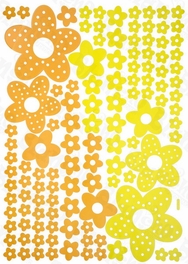 Blancho Bedding Yellow Floral Design - Large Wall Decals Stickers Appliques Home Decor