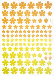 Blancho Bedding Yellow Floral Heart - Large Wall Decals Stickers Appliques Home Decor