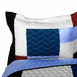 Blancho Bedding [Your Imagine] Brand New Vermicelli-Quilted Patchwork Quilt Set Full/Queen