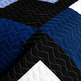 Blancho Bedding [Your Imagine] Brand New Vermicelli-Quilted Patchwork Quilt Set Full/Queen