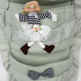 Blancho Bedding [Zebra & Doll] Gray/Wall Hanging/ Wall Organizers /Wall Baskets/Hanging Baskets (11*24)