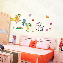 blancho bedding Zebra Friends - Large Wall Decals Stickers Appliques Home Decor
