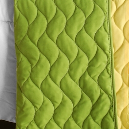 Blancho Bedding [Zing] Vermicelli-Quilted Patchwork Geometric Quilt Set Full/Queen