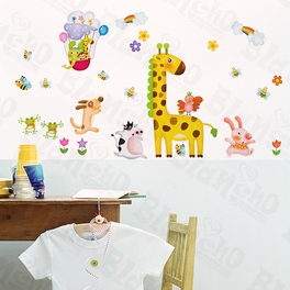 blancho bedding Zoo Party 1 - Large Wall Decals Stickers Appliques Home Decor