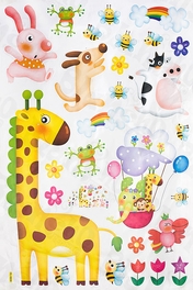 Blancho Bedding Zoo Party 2 - X-Large Wall Decals Stickers Appliques Home Decor