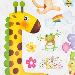 Blancho Bedding Zoo Party 2 - X-Large Wall Decals Stickers Appliques Home Decor