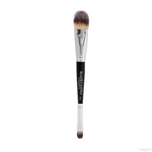 blank canvas F02 Double Ended Painter Style Foundation and Concealer Brush