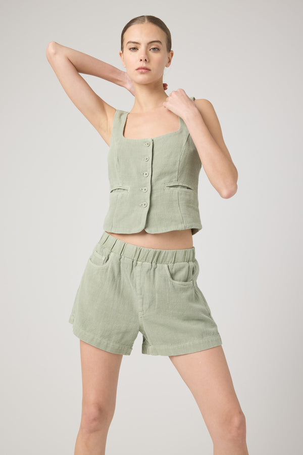 Blank Nyc Desert Sage Vest Desert Sage