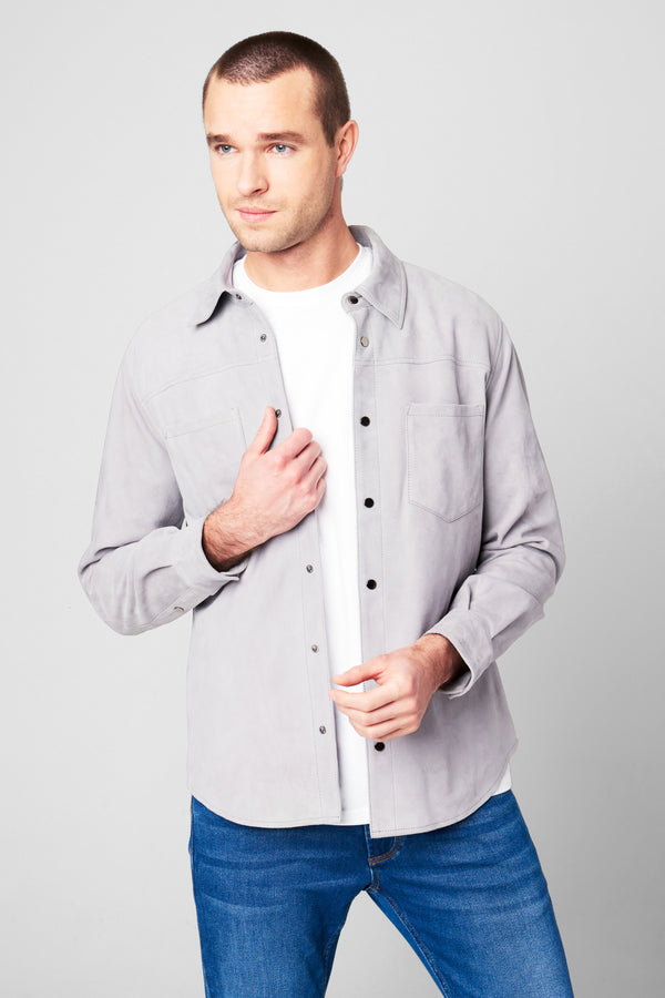 Blank Nyc Ice Grey Shacket Ice Grey