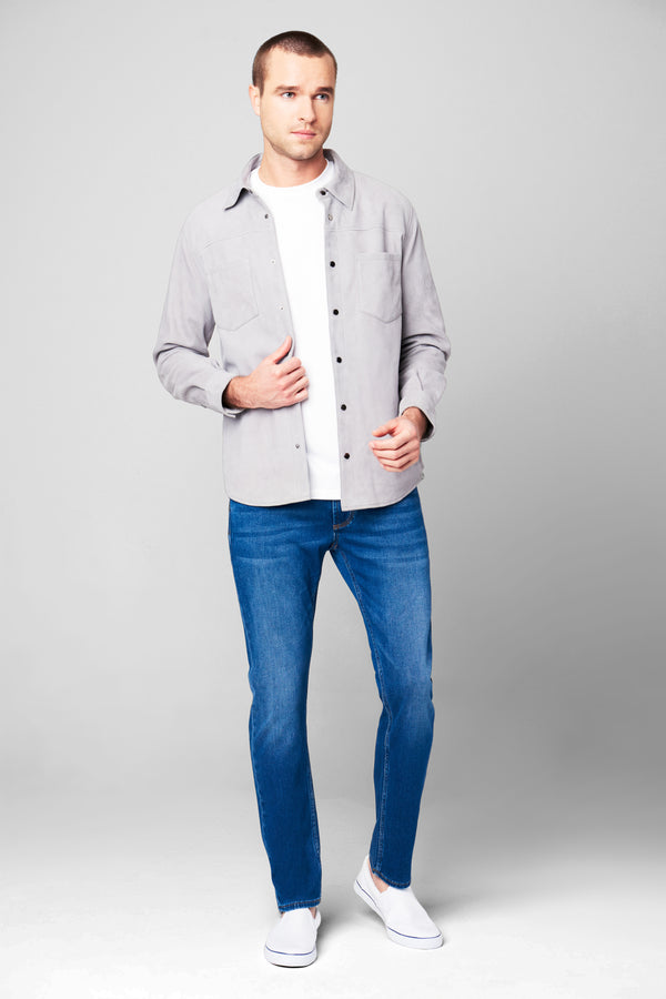 Blank Nyc Ice Grey Shacket Ice Grey