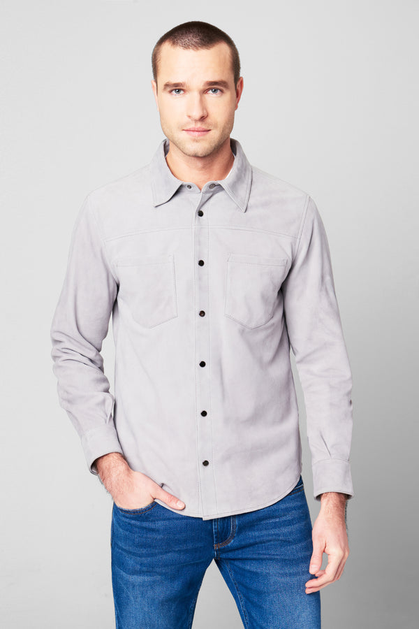 blank nyc Ice Grey Shacket Ice Grey