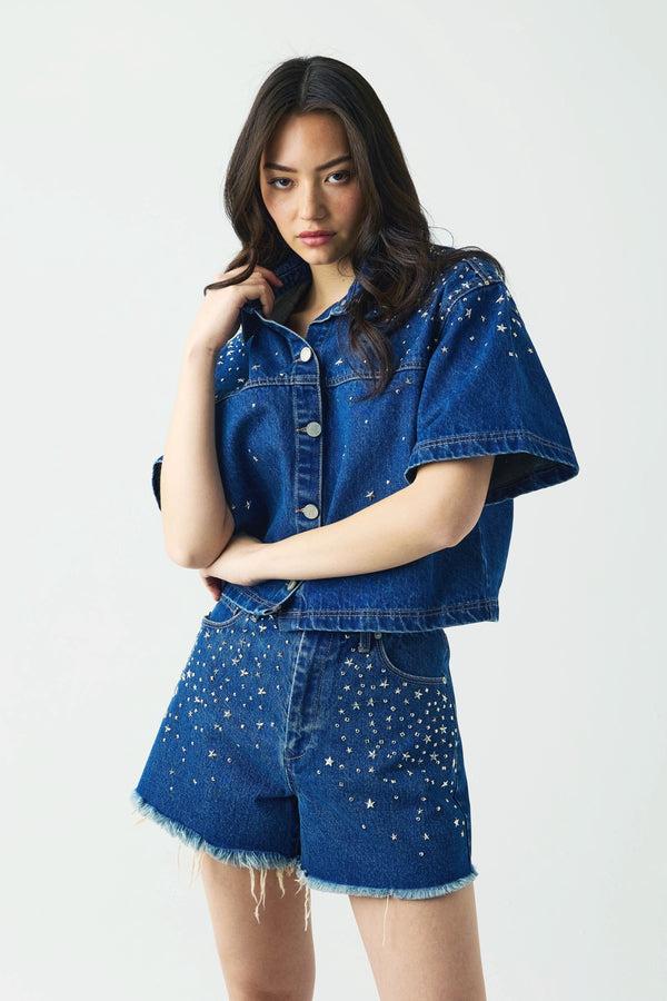 blank nyc Silver Dreams Shirt Silver Dreams