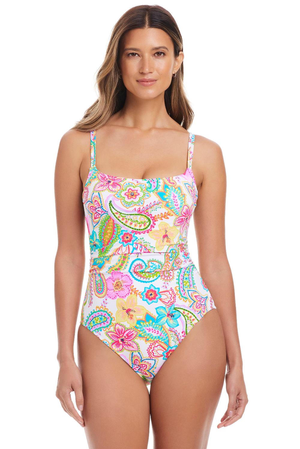 bleu rod beattie All Set For Summer Scoop Neck One Piece Swimsuit