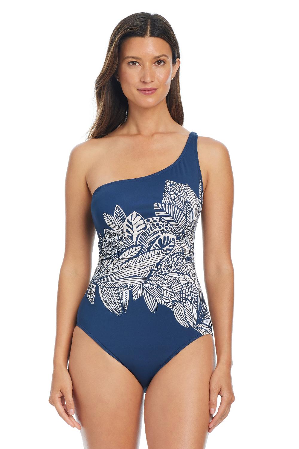bleu rod beattie Bali Breeze One Shoulder One Piece Swimsuit