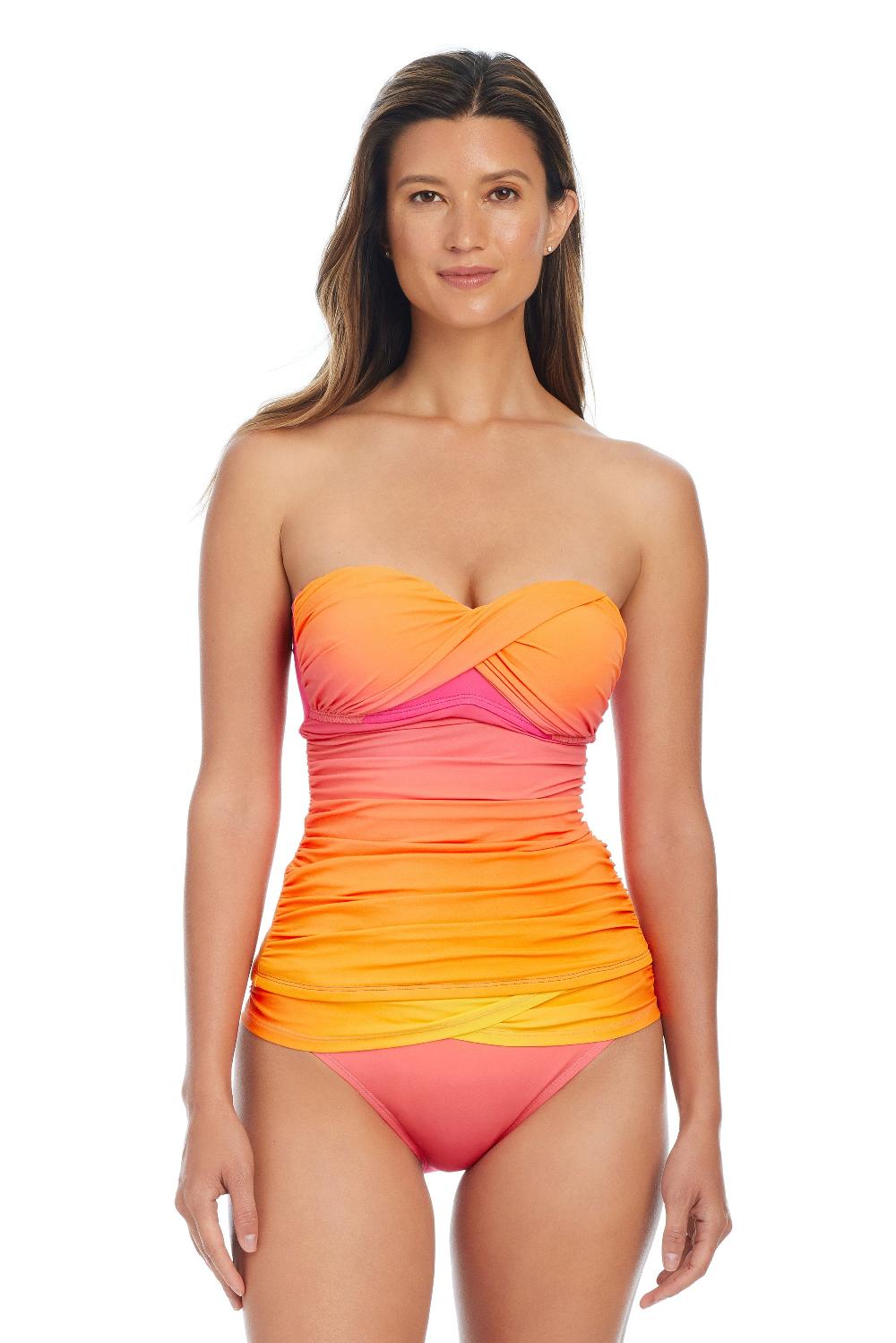 Bleu Rod Beattie Beat The Heat Bandeau Tankini Swimsuit Top