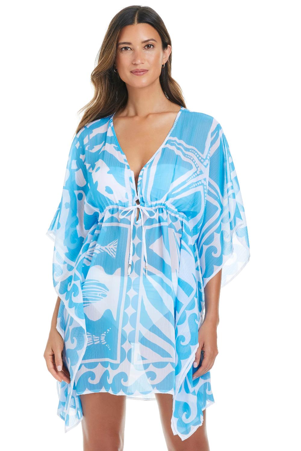 bleu rod beattie Catch Of The Day Caftan Cover Up