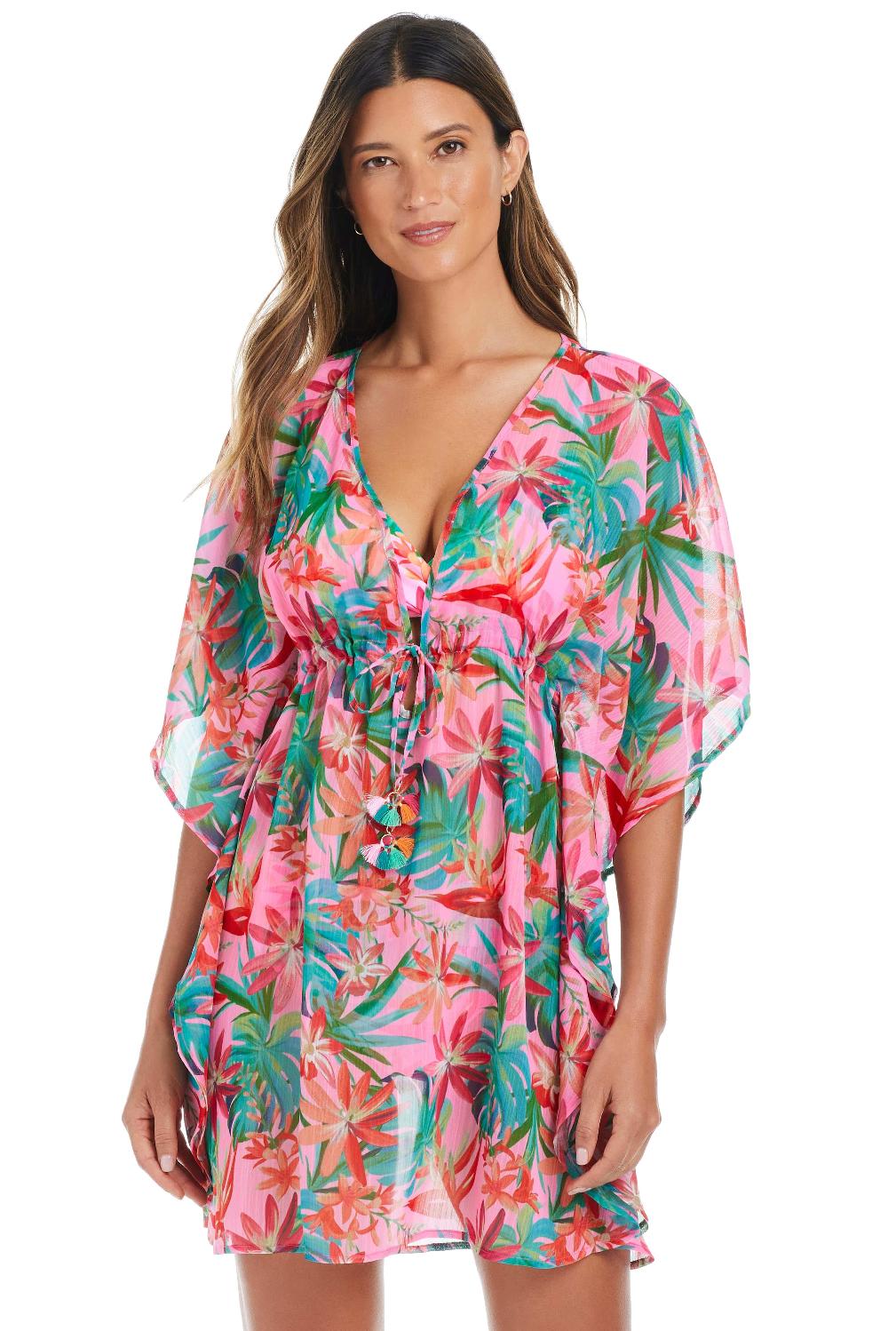 bleu rod beattie Everything Under The Sun Chiffon Caftan Cover Up