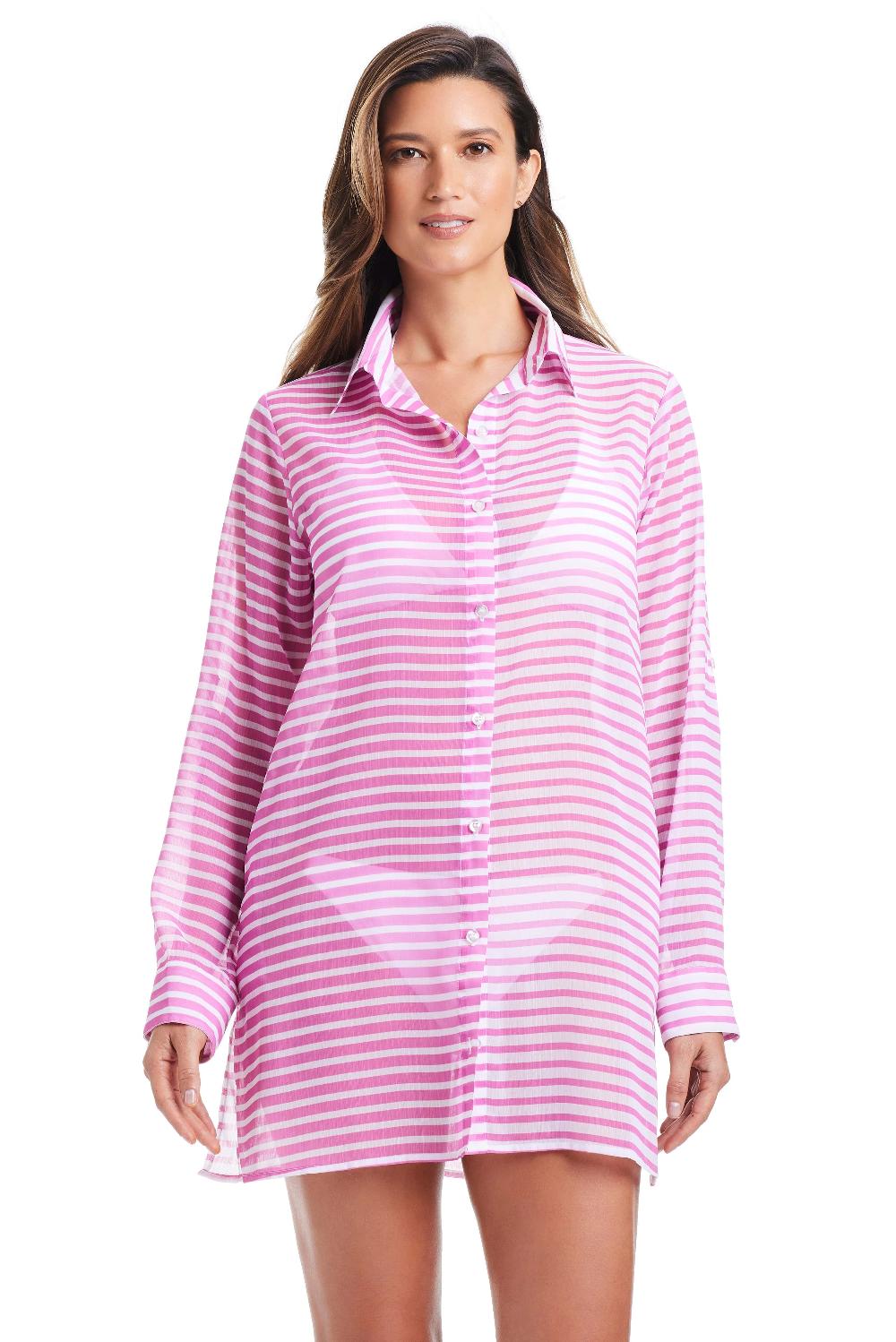 Bleu Rod Beattie EXCLUSIVE Smooth Operator Button Down Shirt Cover Up