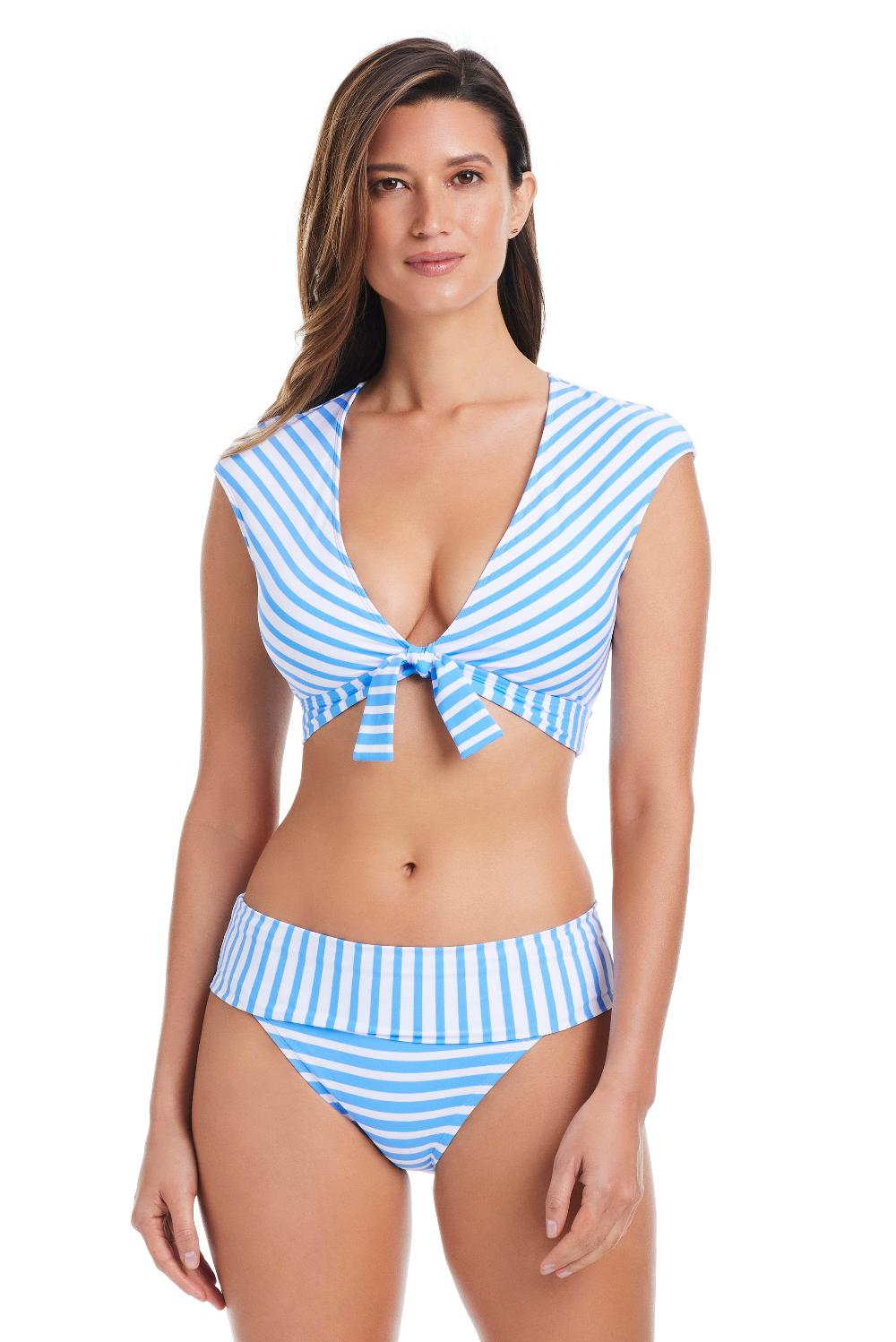 Bleu Rod Beattie EXCLUSIVE Smooth Operator Cap Sleeve Bikini Top