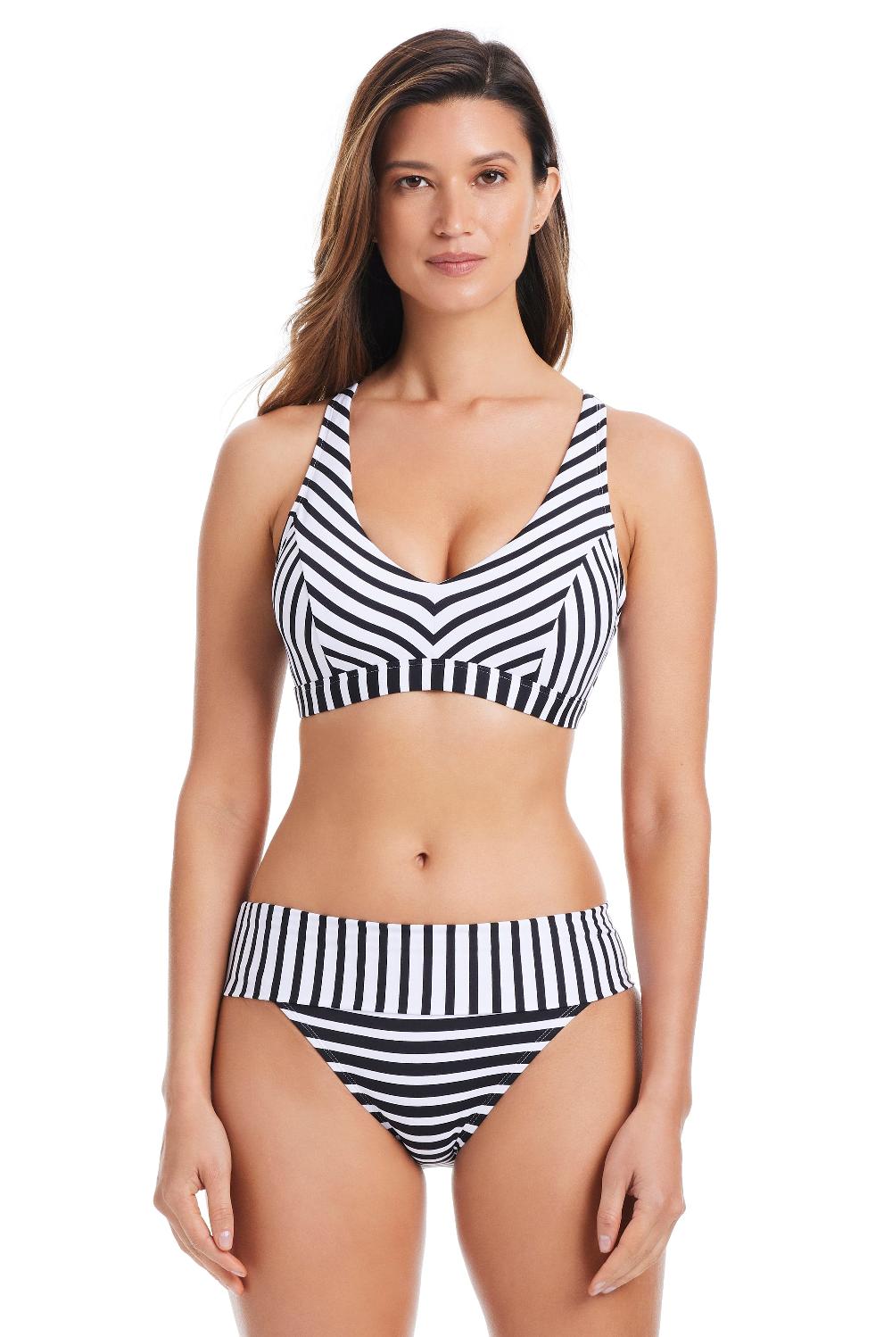 bleu rod beattie EXCLUSIVE Smooth Operator D-DD Cross Back Bikini Top in Black