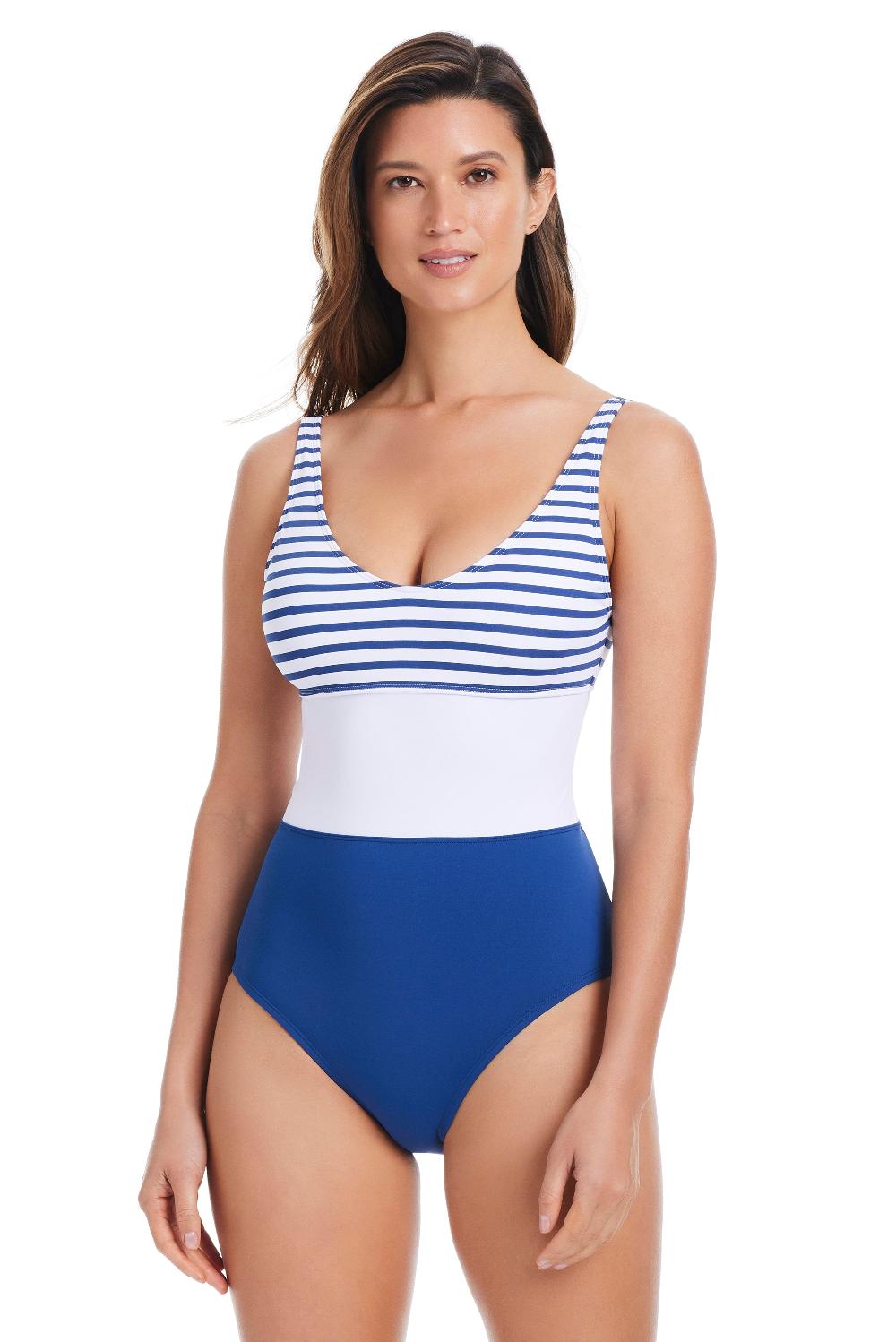 bleu rod beattie EXCLUSIVE Smooth Operator V Neck One Piece Swimsuit