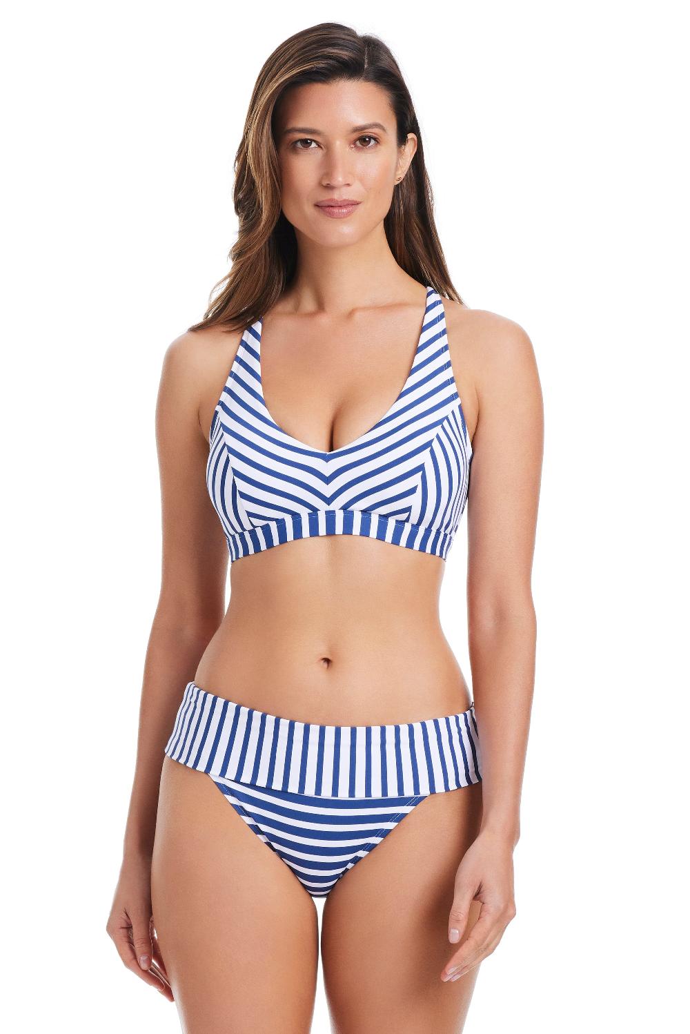 bleu rod beattie EXCLUSIVE The Americana D-DD Cross Back Bikini Top in Navy