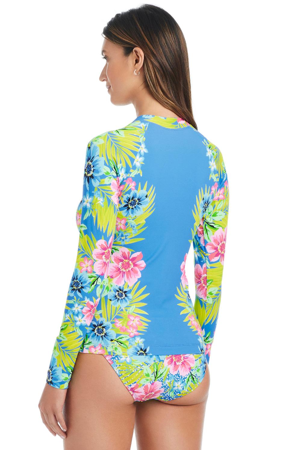 Bleu Rod Beattie Let's Get Away Rashguard Swimsuit Top