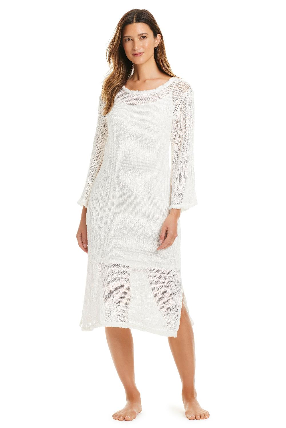 bleu rod beattie Milano Long Sleeve Crochet Dress Cover Up Dress