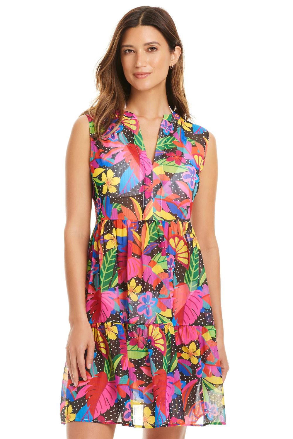 bleu rod beattie NEW Extra Bold Chiffon Short Dress