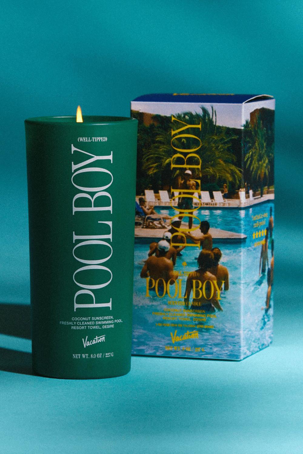 bleu rod beattie NEW Vacation Well-Tipped Pool Boy Candle