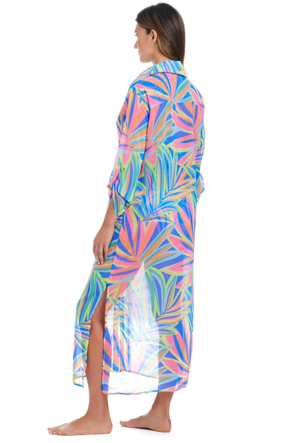 Bleu Rod Beattie On The Bright Side Long Button Down Shirt Cover Up