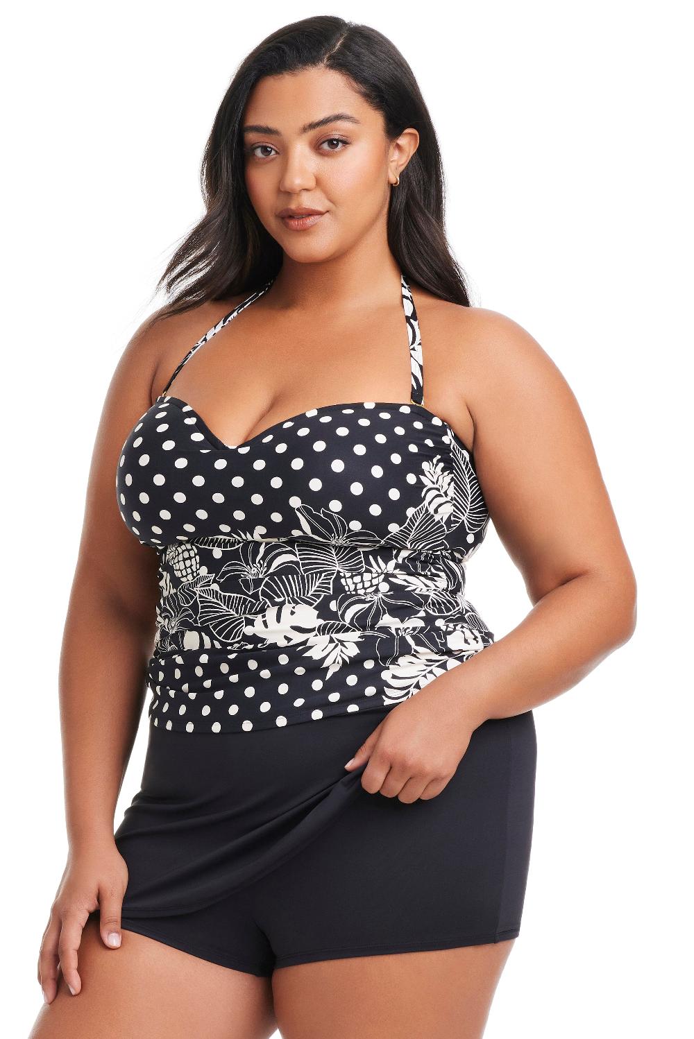 Bleu Rod Beattie Plus Size Double Trouble Shirred Bandini Top