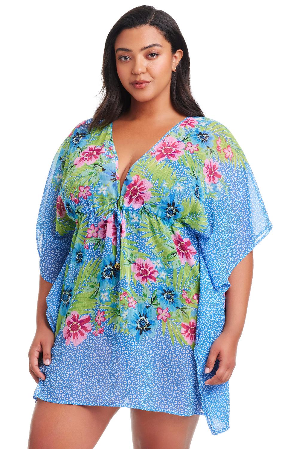 bleu rod beattie Plus Size Let's Get Away Caftan Coverup