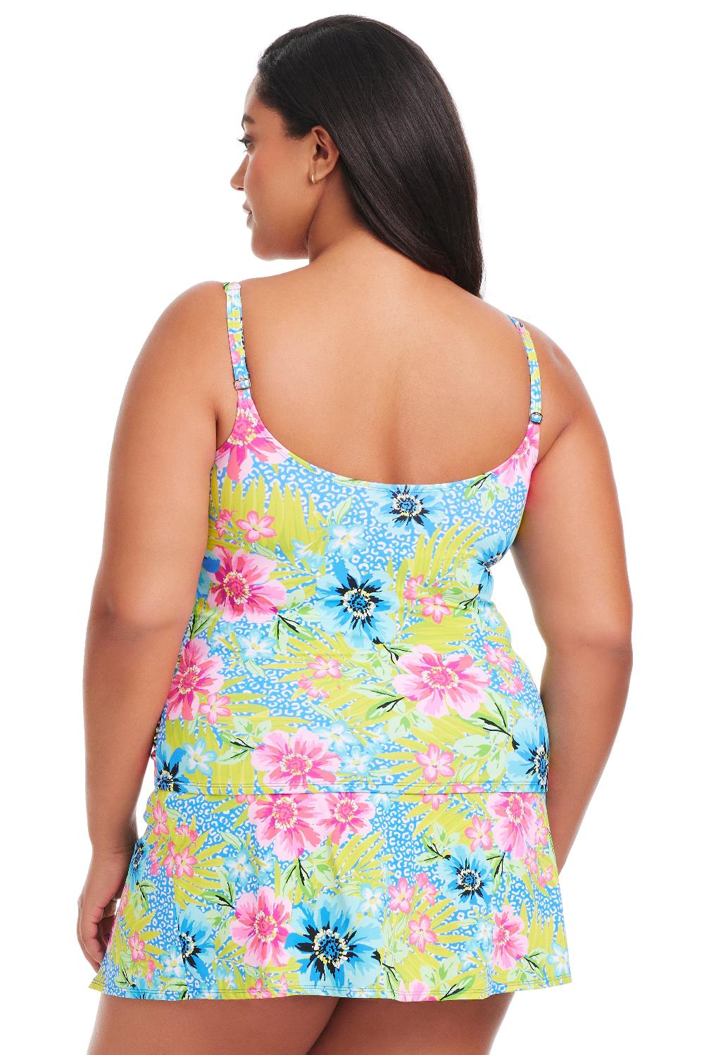 Bleu Rod Beattie Plus Size Let's Get Away Scoop Neck Tankini Top
