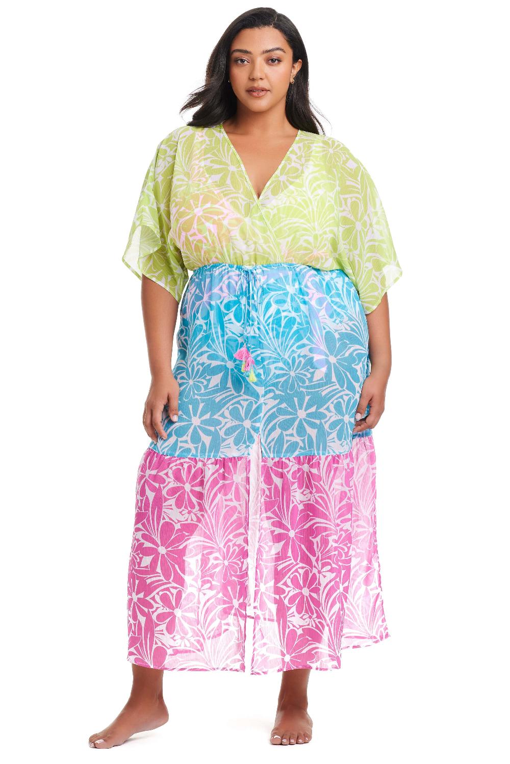 bleu rod beattie Plus Size Sock It To Me Long Cover Up Dress