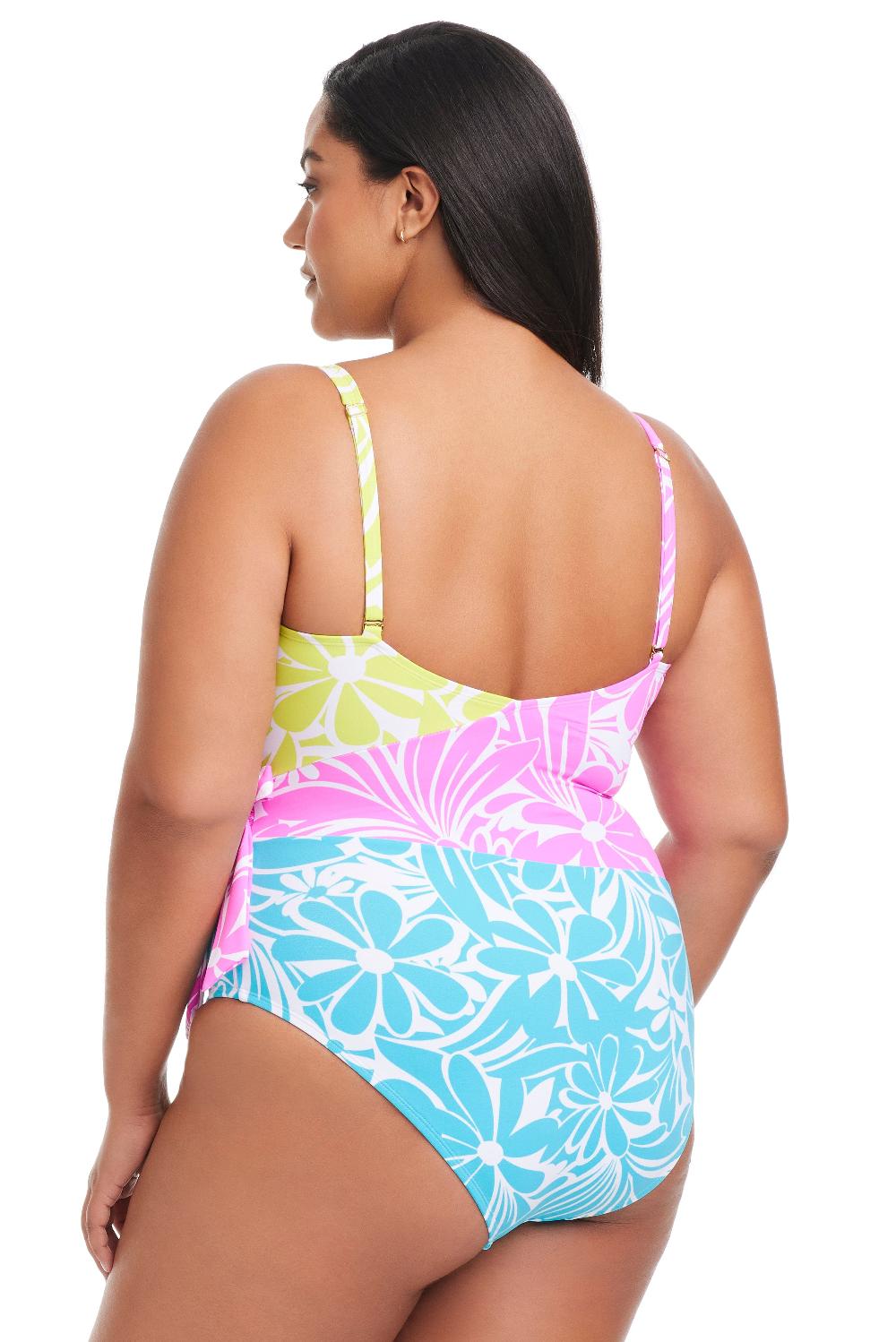 Bleu Rod Beattie Plus Size Sock It To Me Surplice One Piece Swimsuit