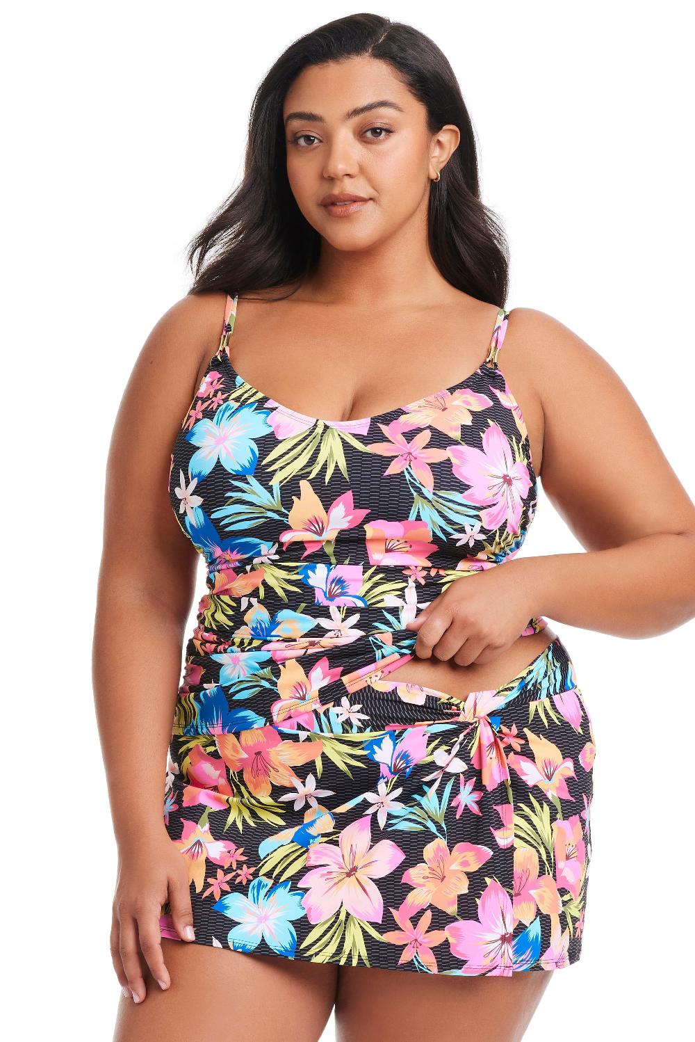 Bleu Rod Beattie Plus Size Sweet Escape Scoop Neck Tankini Top
