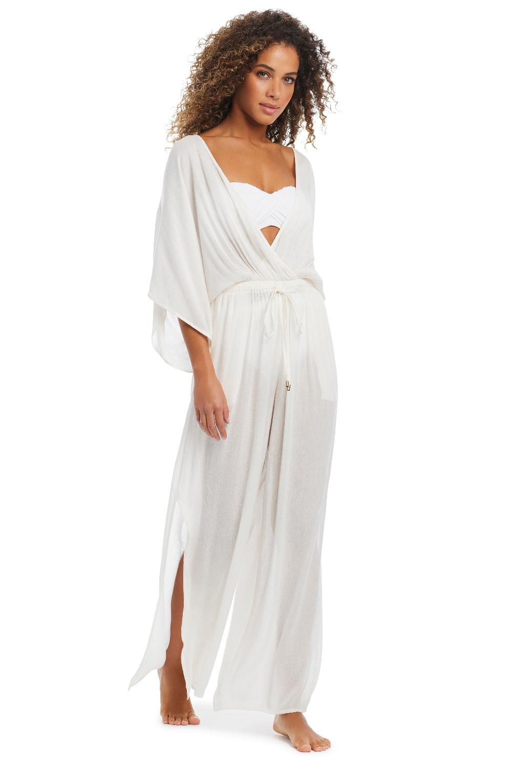 bleu rod beattie Pool Party Jumpsuit W/ Side Pkts & Slits Coverup