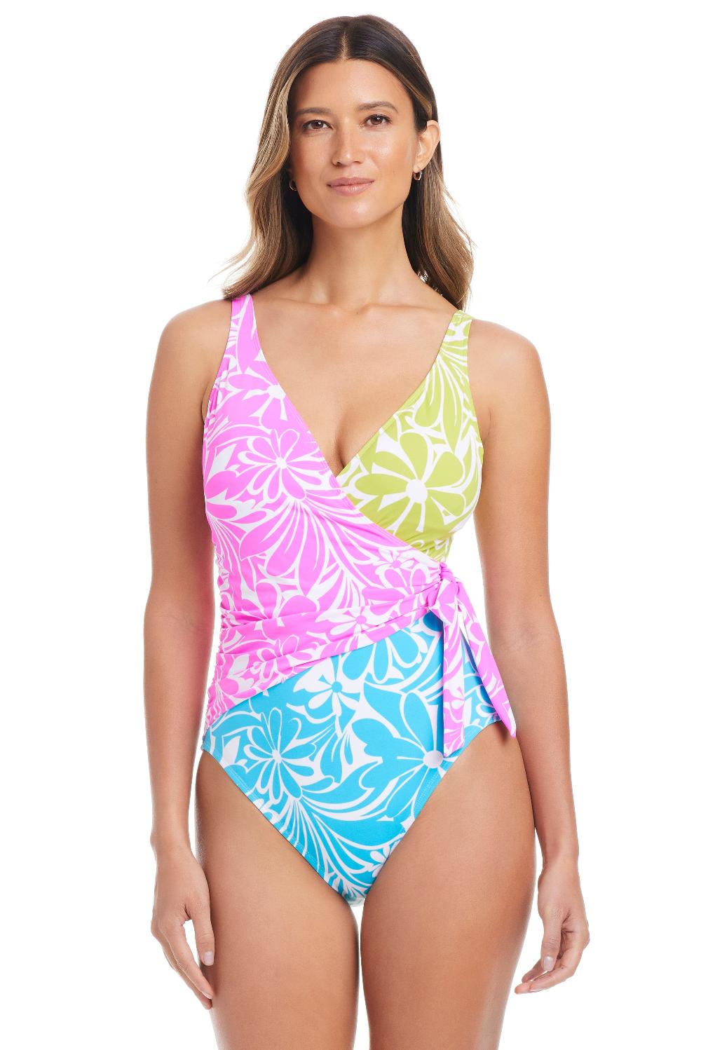 bleu rod beattie Sock It To Me Surplice One Piece Swimsuit