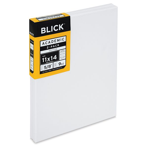 Blick Blick Academic Cotton Stretched Canvas Pack - 11" X 14" Pkg Of 2