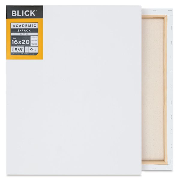 Blick Blick Academic Cotton Stretched Canvas Pack - 16" X 20" Pkg Of 2