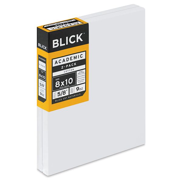 Blick Blick Academic Cotton Stretched Canvas Pack - 8" X 10" Pkg Of 2